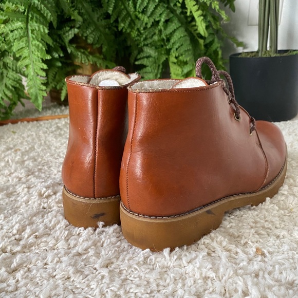 Worthmore leather ankle boots fleece lined - Picture 4 of 5